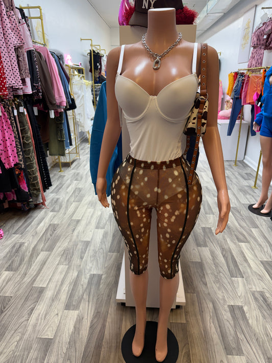 Spotted & Snatched Mesh Capri Leggings