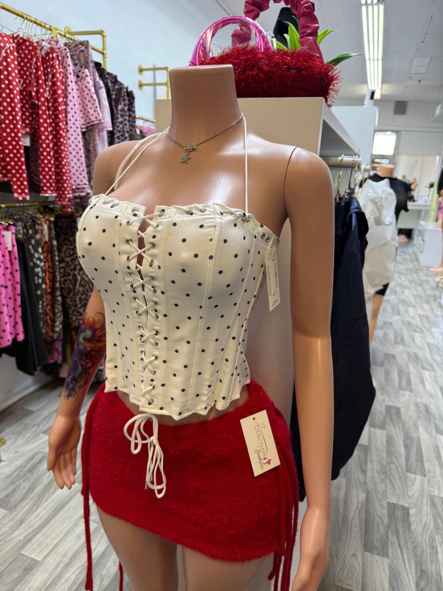 Sweet Spot Lace-Up Corset Top
