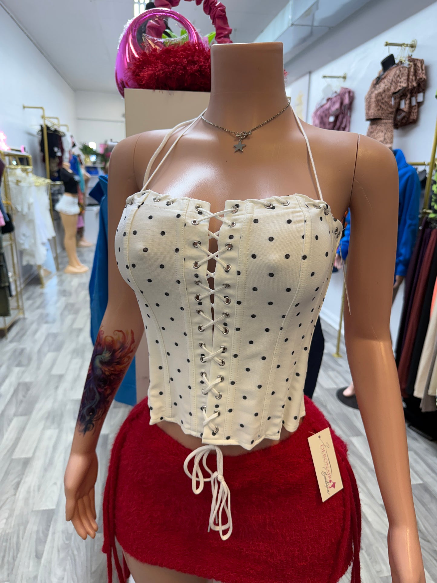 Sweet Spot Lace-Up Corset Top