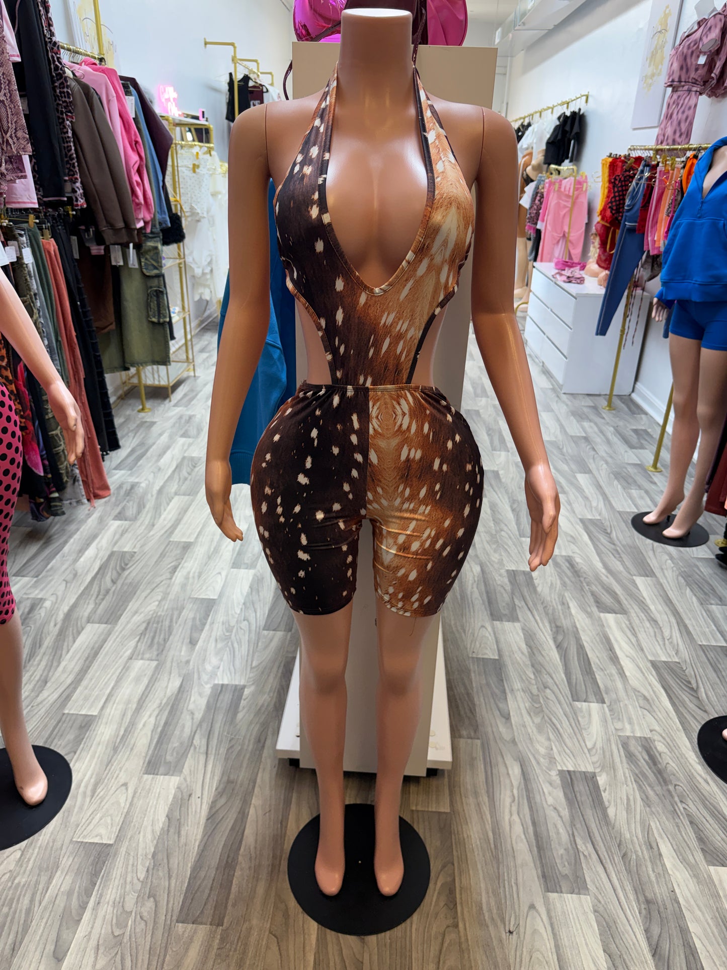 Wild Attraction Cutout Capri Romper