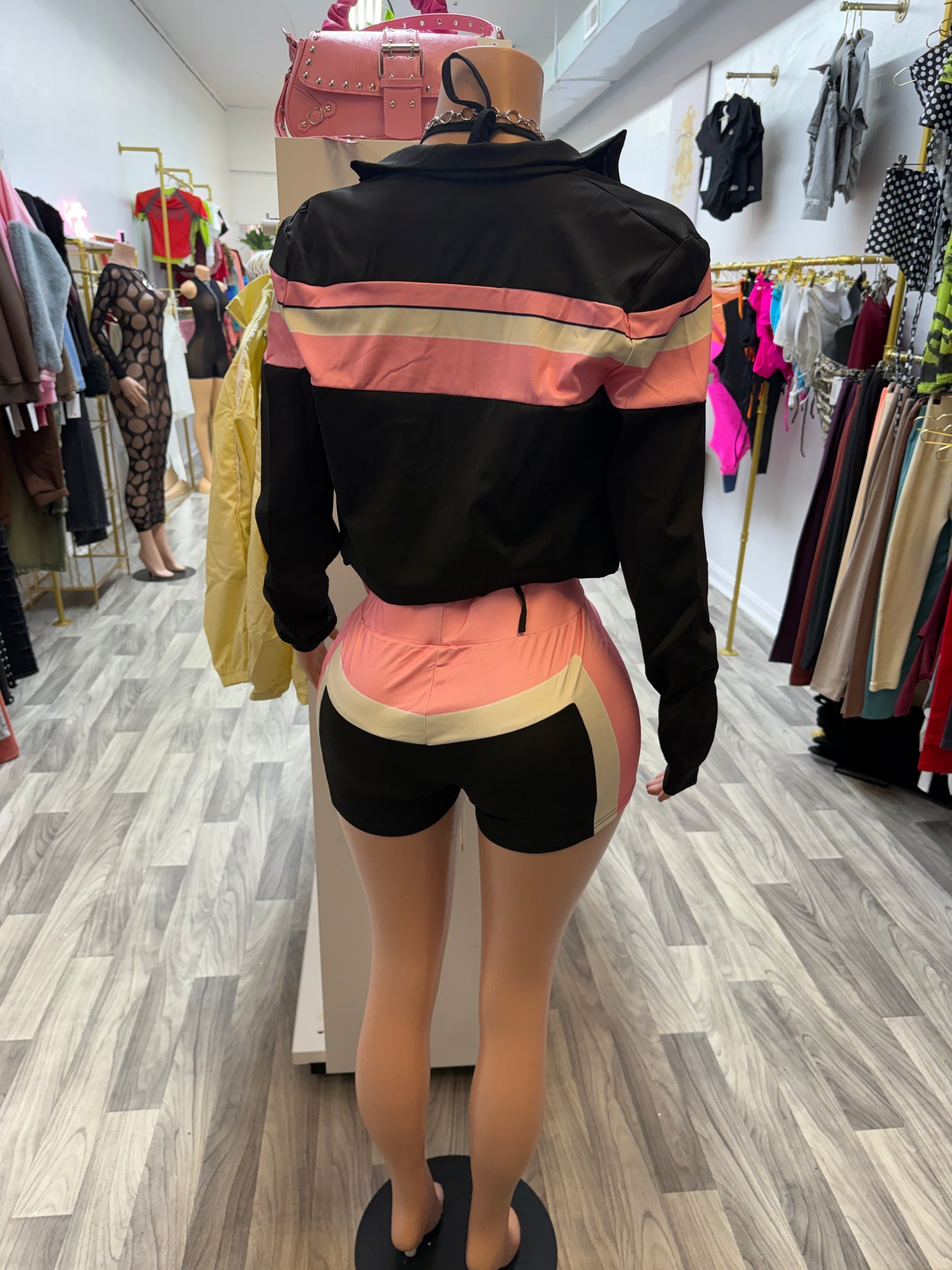 Black Rush 3-Piece Active Luxe Short Set