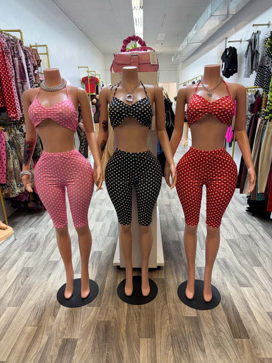 Sweet Spot Polka Dot Capri Set