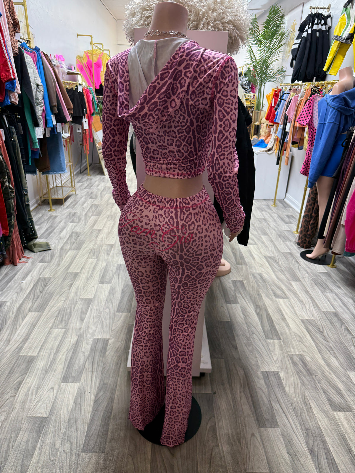 GIA Sets-Pants -Pink Leopard
